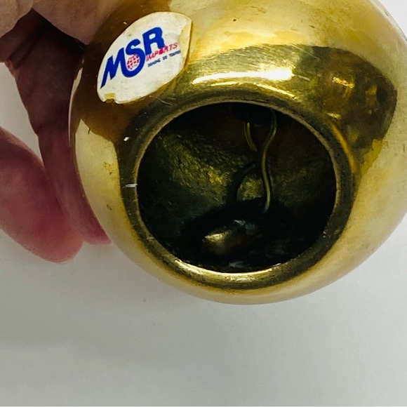 Vintage Brass Apple Bell Whimsical Gift Teacher Appreciation Brass Collector - Picture 5 of 8